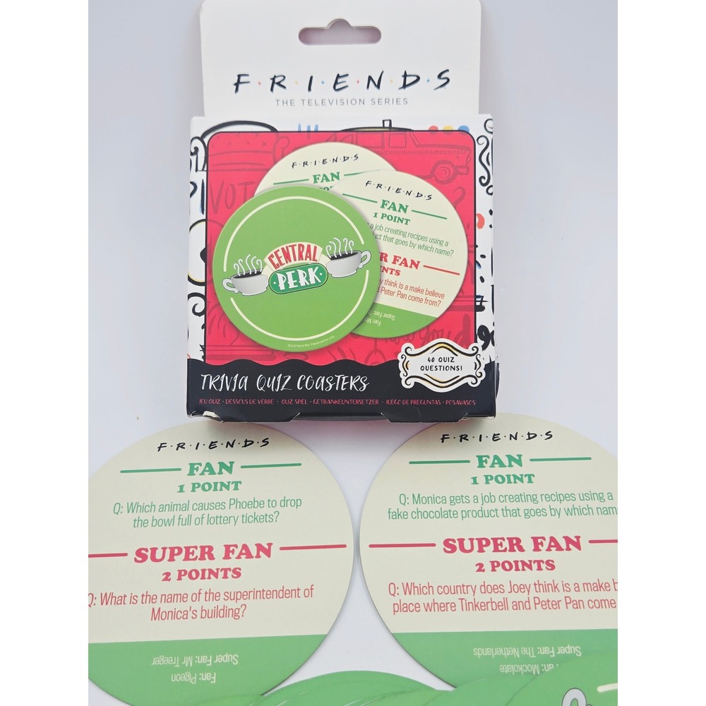 Friends TV Series Trivia Quiz Coasters 20 Pack Central Perk Paladone Game Night